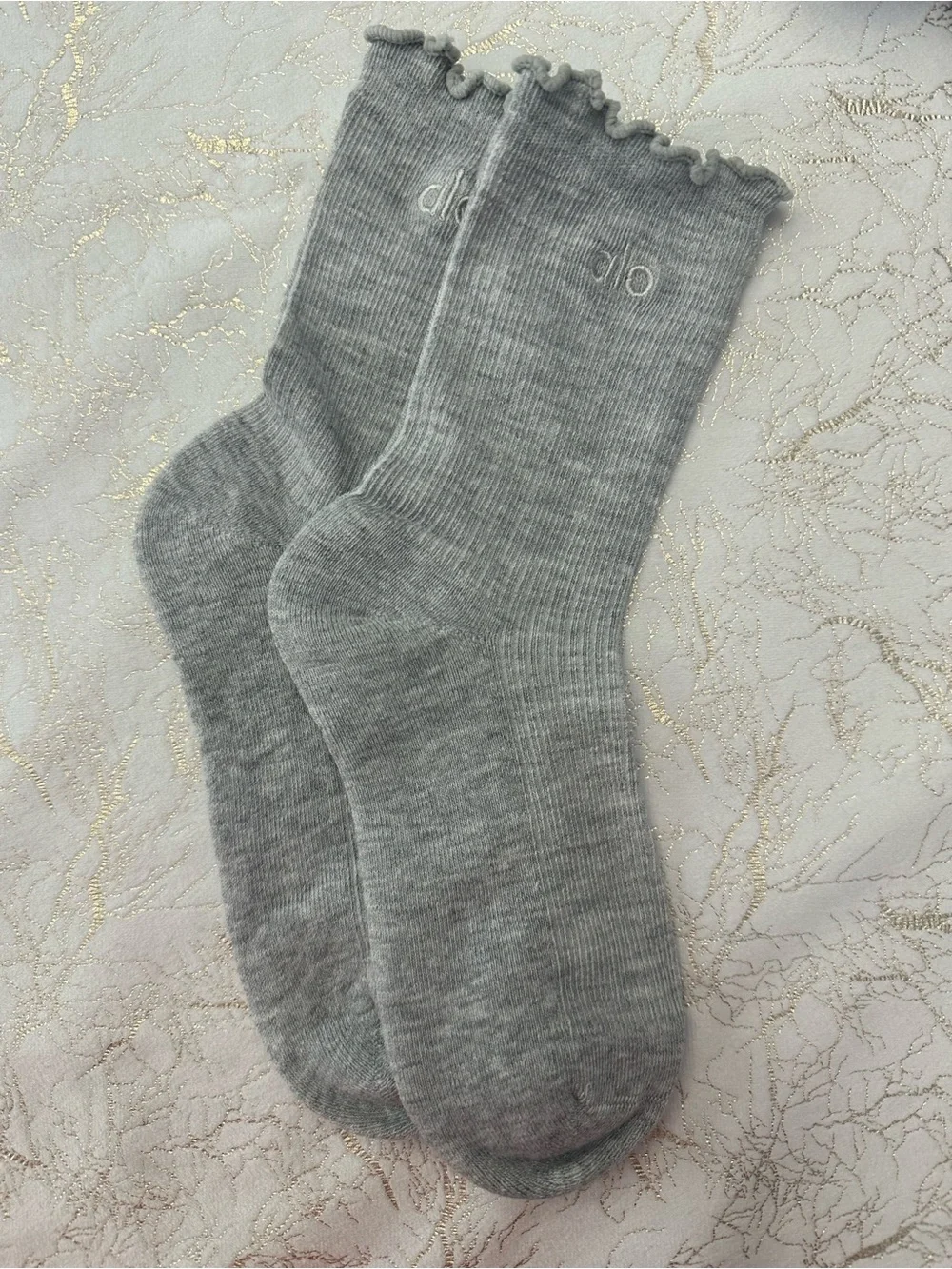 Alo Lettuce Trim Socks - Grey